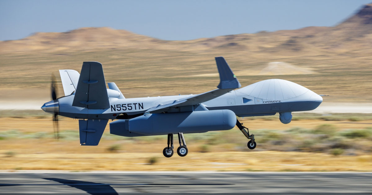 GA-ASI Completes First Flight of MQ-9B With AEW Pods