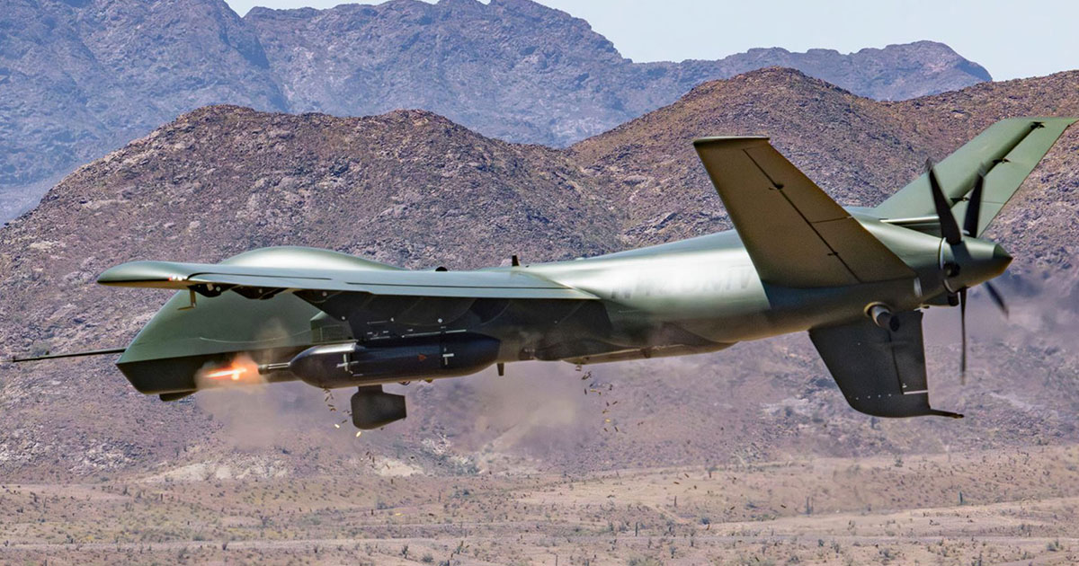 Photo of Mojave conducting live-fire demonstration at Yuma  Proving Ground, Arizona, on 13 April 2024.