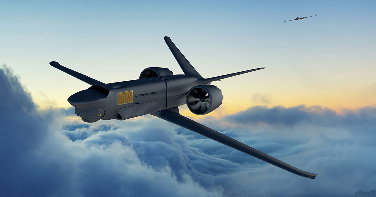 rendering of GA-ASI’s new Sparrowhawk Small UAS (SUAS)